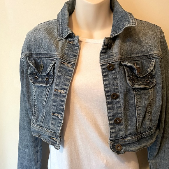 Star Jeans Crop Jean Jacket - Picture 1 of 3